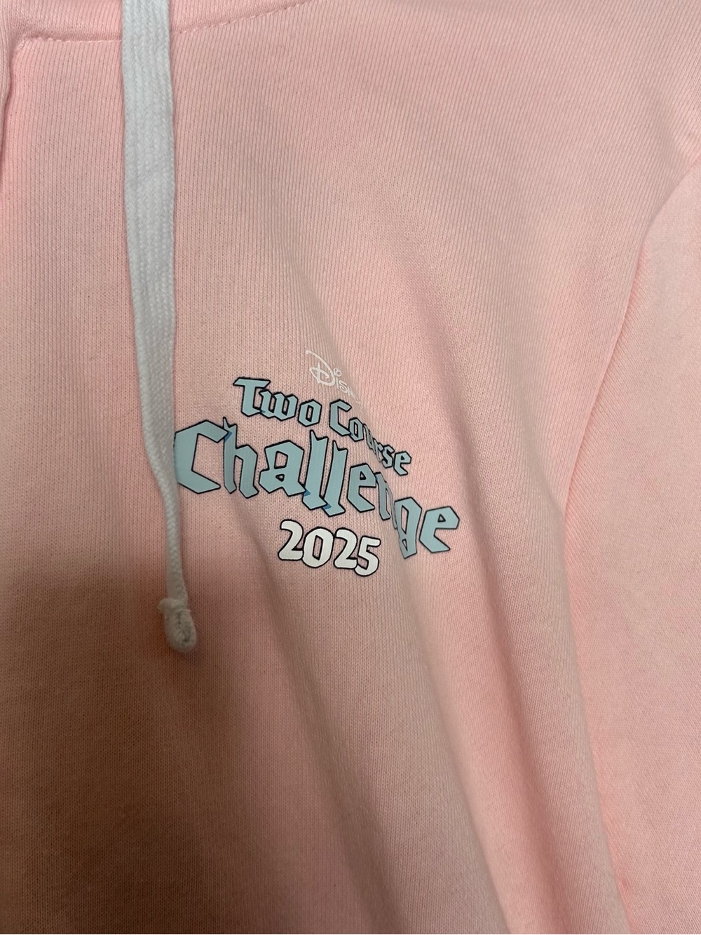 Disney runDisney Two Course Challenge 2025 Pink Zip Hoodie Size M - Picture 6 of 7